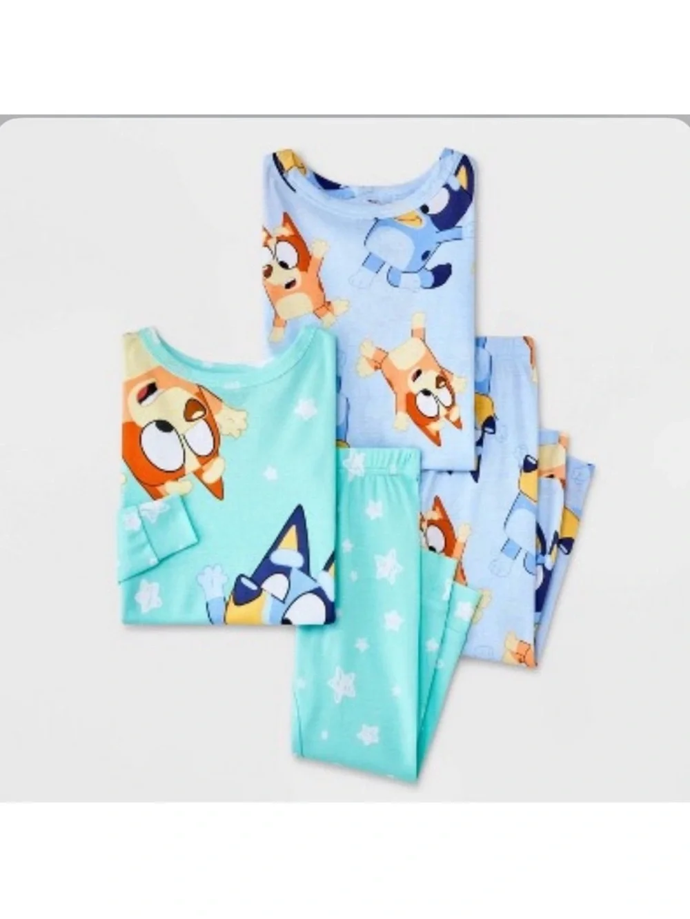 🆕- Toddler Set/2 Snug Fit Bluey Cotton Pajama Set - Blue 4T
